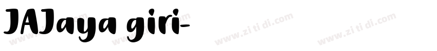 JAJaya giri字体转换